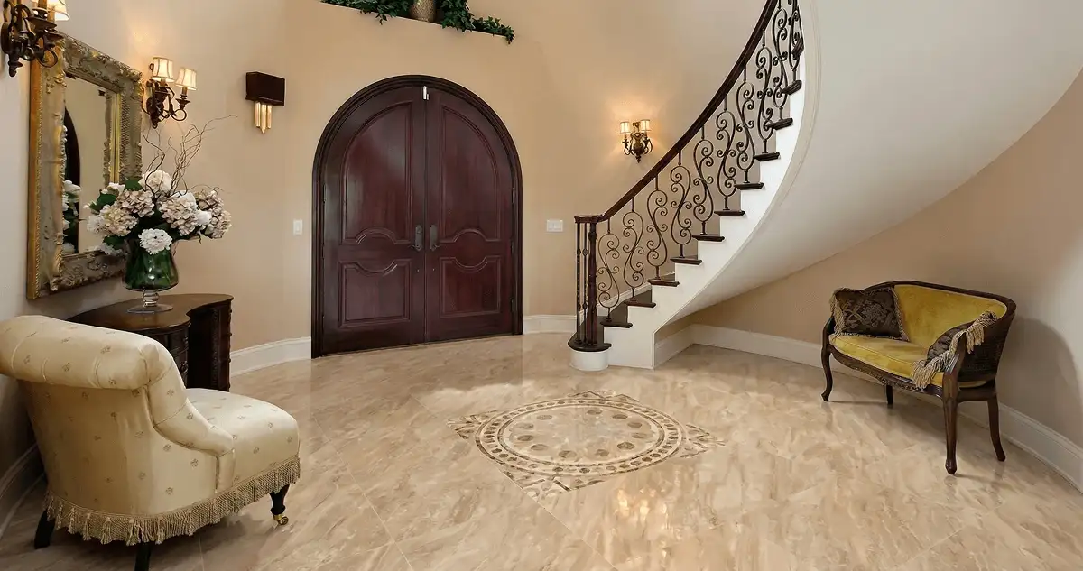 Entrance hall with professionally installed ceramic tile flooring in Clearwater FL